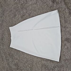 Express X Ladygang White Midi Skirt